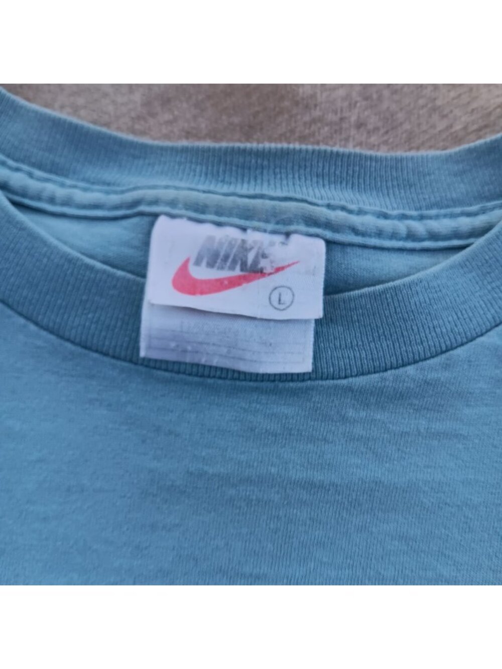 Nike Small Vintage T-shirt swoosh logo Mens Blue Crewneck Cotton Short Sleeve